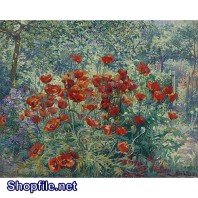 TSD3710 - Tranh sơn dầu hoa hồng nỡ rộ